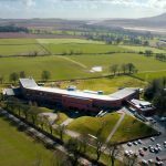 Dumfries and Galloway College Birds Eye View with criffel in the background