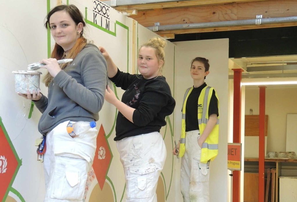 Construction students - painting and decorating