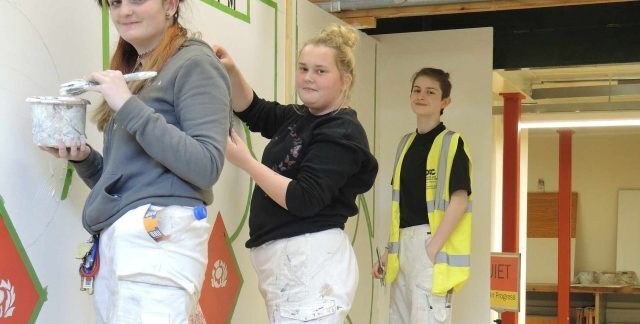 Construction students - painting and decorating