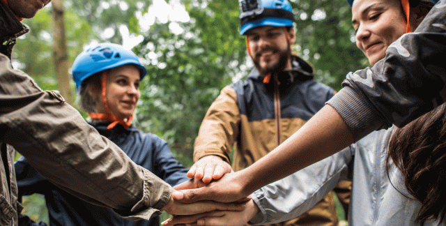 A group of Princes trust students working together