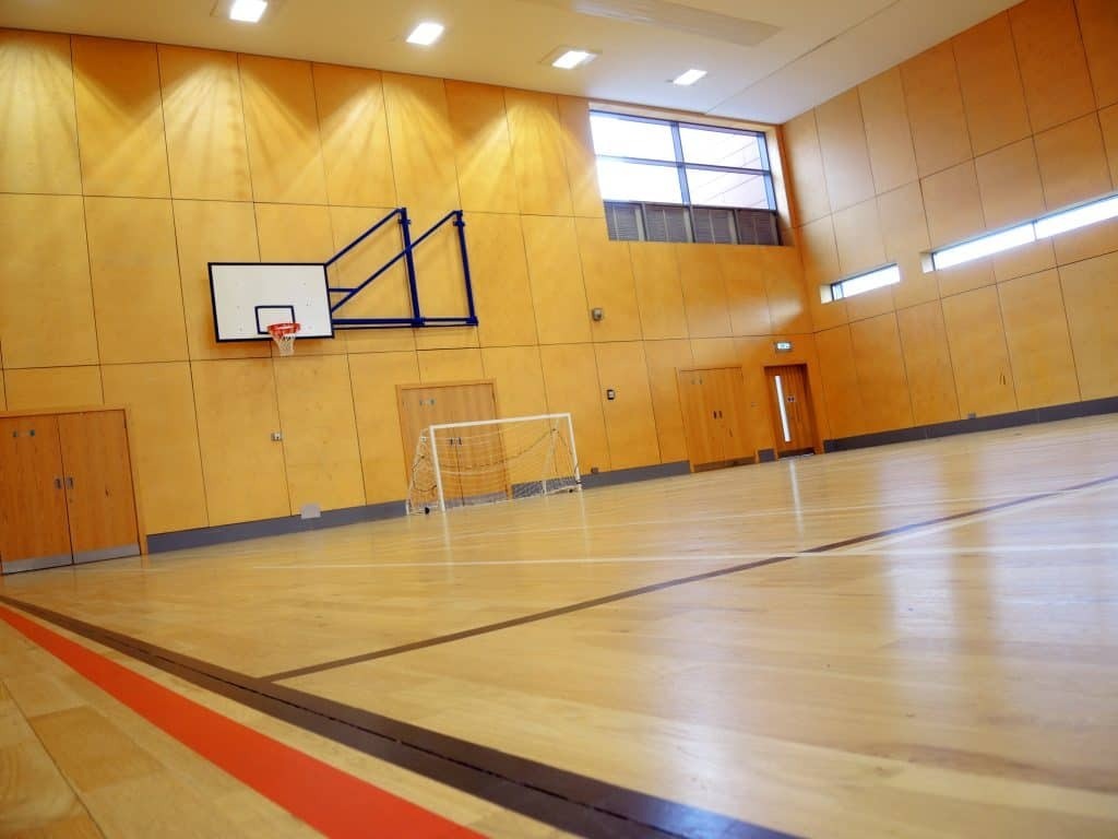 The Sports hall on Dumfries Campus at Dumfries and galloway college