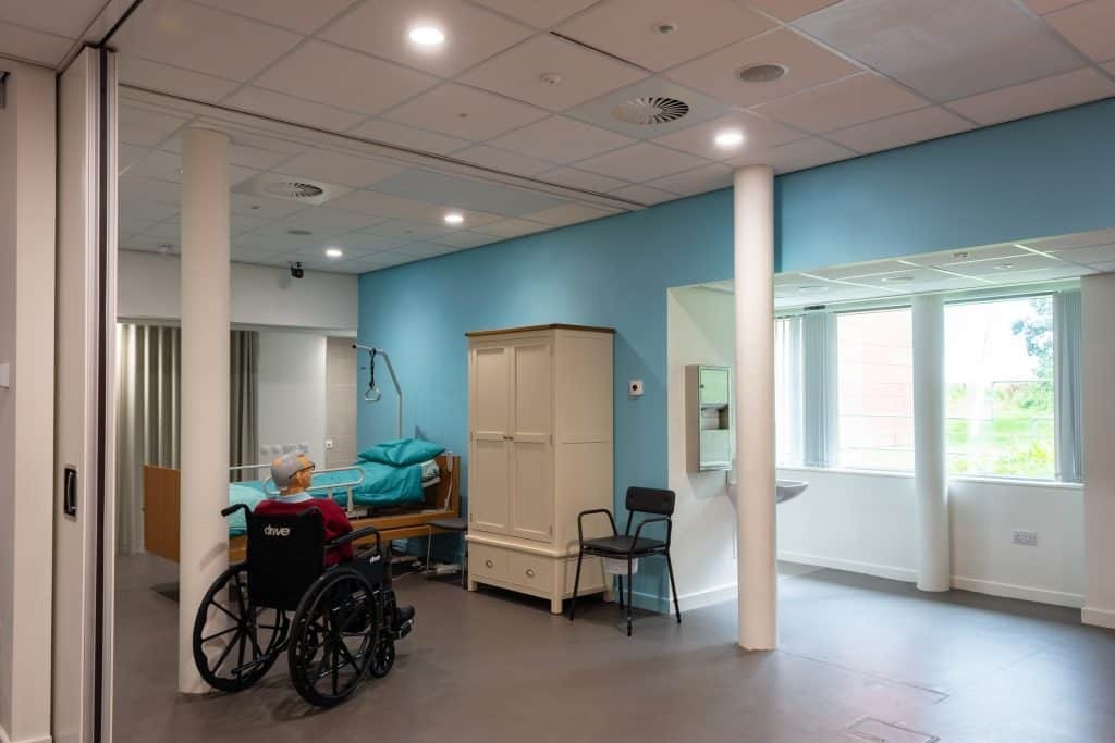 Bedroom area of Care Hub at Dumfries College Campus